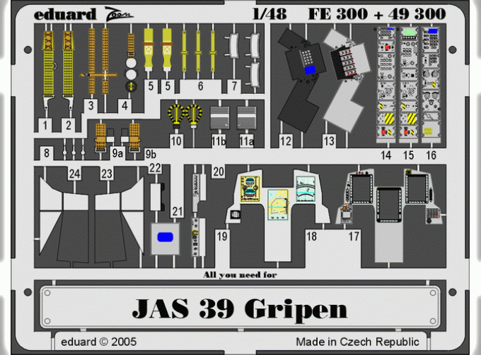 Фототравление JAS-39 Gripen