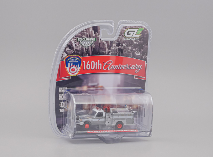 (Greenlight!) FORD F-350 Mini Pumper пикап с пожарным оборудованием "Fire Department City of New York" (FDNY) 160th Anniversary Edition 1987