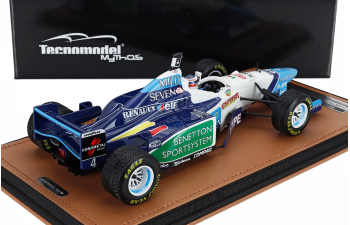 BENETTON F1 B196 Team Renault Mild Seven №4 Spanish GP Rain Tires (with pilot figure) Gerhard Berger (1996)