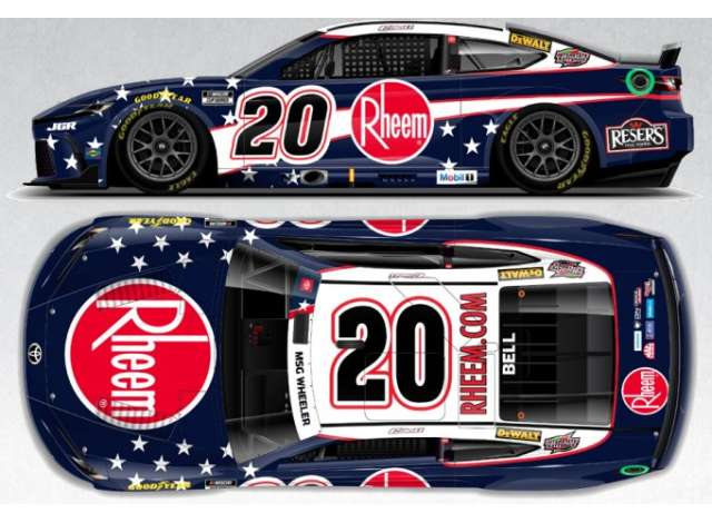 Toyota Camry XSE #20 Christopher Bell *Rheem Salutes* blue/red/white 2025