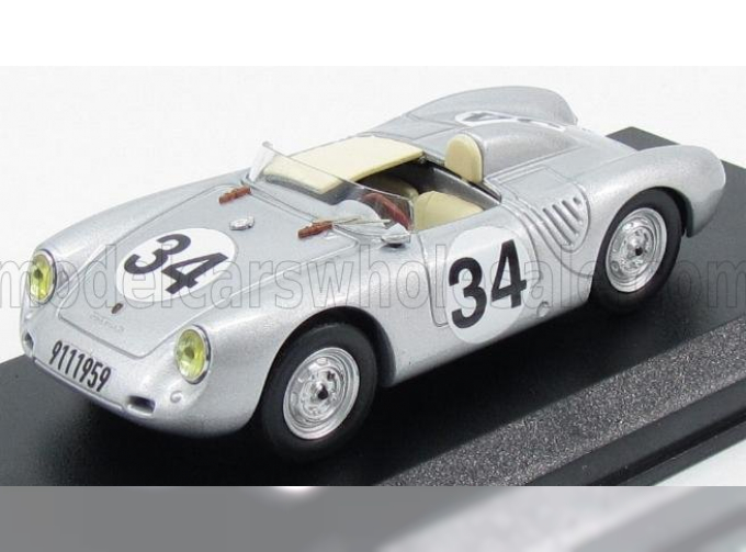 PORSCHE 550rs Spider №33 24h Le Mans (1957) Storez - Crawford, Silver