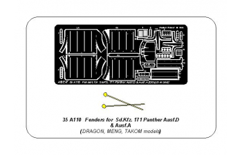 GERMAN MEDIUM TANK Front fenders for Panther Ausf.A/D