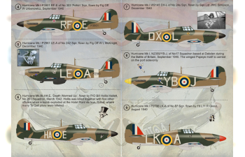 Hawker Hurricane MK I Wet decal