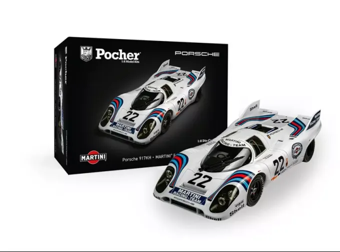 PORSCHE 917k 4.9l Team Martini Racing №22 Winner 24h Le Mans (1971) Helmut Marko - Gijs Van Lennep, White Blue