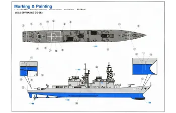 Сборная модель U.S.S. SPRUANCE DD-963 (PREMIUM EDITION)