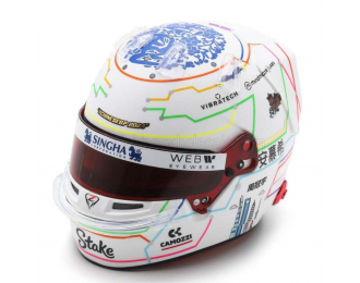 BELL HELMET Casco Helmet F1 Guanyu Zhou Team Stake Kick Sauber №24 China Gp (2024), White