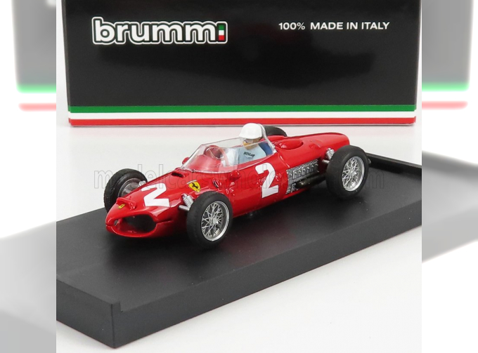 FERRARI F1 156 N2 Winner USA Gp Phil Hill (1961) World Champion - With Driver Figure, Red