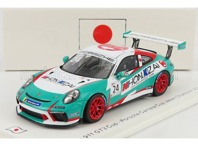 PORSCHE 911 991 Gt3 Cup N24 Porsche Carrera Cup Japan Champion (2020) T.Kondo, White Blue Red