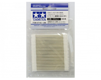 Ватные палочки ( Треугольные/Плоские 50 штук.)Tamiya Craft Cotton Swab (Tr,F*50)