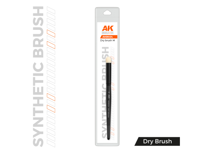 Синтетическая кисть для сухих техник - M / AK SYNTHETIC DRY BRUSH – M