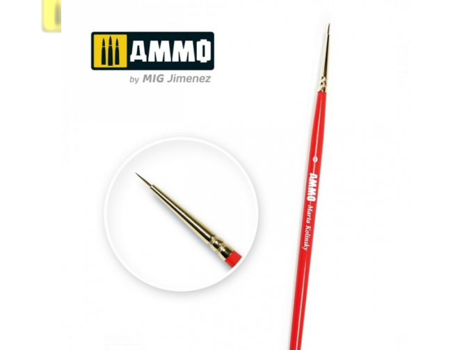 Кисть 0 AMMO Marta Kolinsky Premium Brush