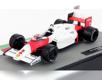 McLAREN F1 Mp4/2b Turbo Tag N 2 World Champion Season 1985 Alain Prost, White Red