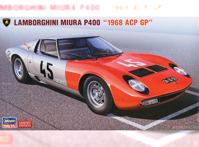 Сборная модель LAMBORGHINI Miura P400 №45 Acp Gp Season 1968