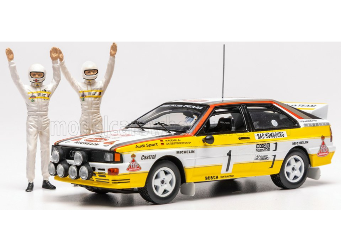 AUDI Quattro A2 #1 Walter Röhrl/Christian Geistdörfer Rally Monte Carlo (1984), yellow/white