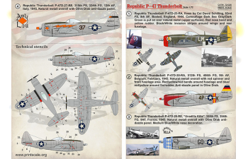 Декаль Republic P-47 Thunderbolt Part 1