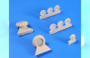 P-51D Mustang Колеса с ромбовидным рисунком протектора / Wheels Diamond Tread Pattern