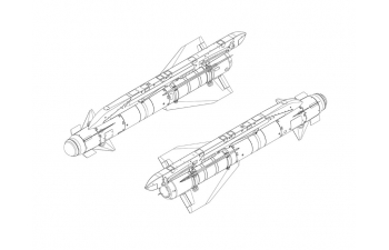 Набор для доработки Советская / российская ракета класса воздух-поверхность Х-29Т с пилоном АКУ-58 (NATO AS-14 Kedge B)