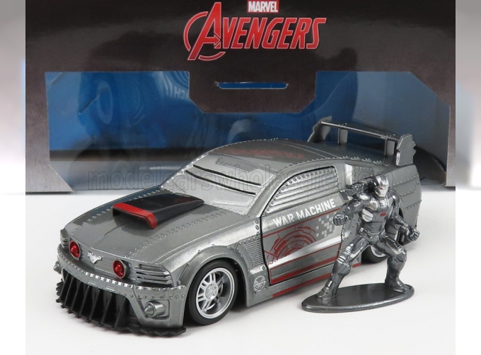 FORD Mustang Coupe 2006 With War Machine Figure, Grey