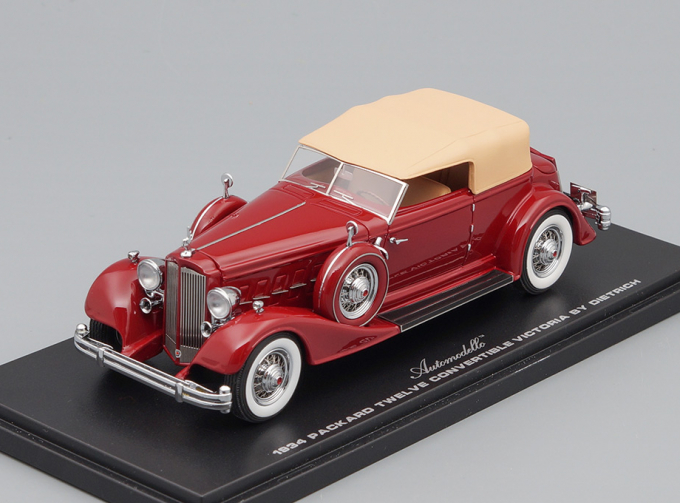 PACKARD Twelve Convertible Victoria by Dietrich (1934), red