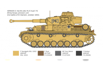 Сборная модель Pz.Kpfw.IV F1/F2/G With Afrika Korps Infantry