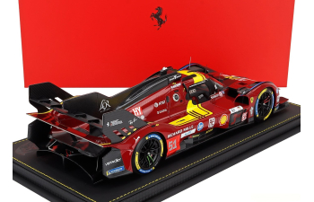 FERRARI 499p 3.0l Turbo v6 Team Ferrari AF Corse №51 3rd 24h Le Mans 2025 Alessandro Pier Guidi - James Calado - Antonio Giovinazzi - con vetrina - with showcase 
