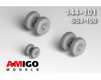 Колеса шасси под нагрузкой для модели SSJ-100 + маски