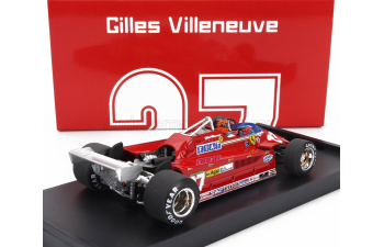 FERRARI F1 126ck Turbo N 27 Istrana Airport Duel With F104 Airplane (1981) Gilles Villeneuve - With Driver Figure, Red