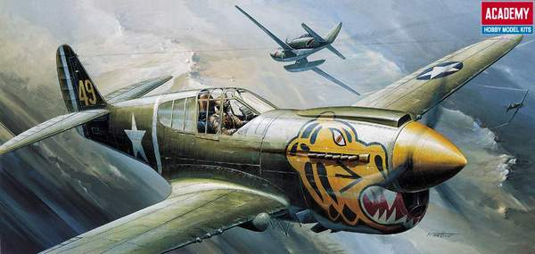 Сборная модель Американский истребитель Curtiss P-40E Kittyhawk
