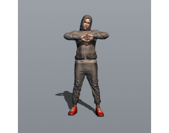  Фигурка Хрустит пальцами, окрашенная