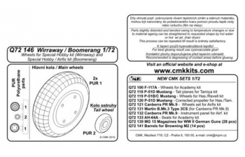 Колеса для Boomerang / Wirraway (Special Hobby/Airfix)