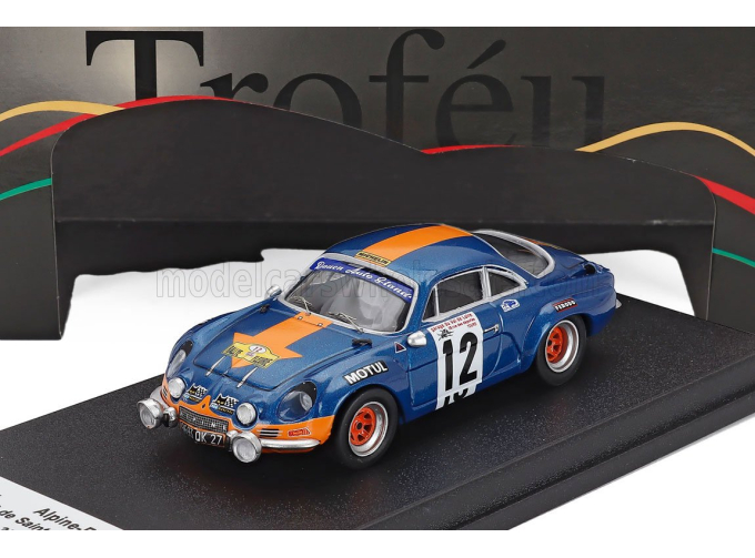 RENAULT Alpine A110 (night Version) №12 3rd Rally Cote Fleurie (1977) Guillaume De Saint Pierre - Regine Plessy, Blue Orange