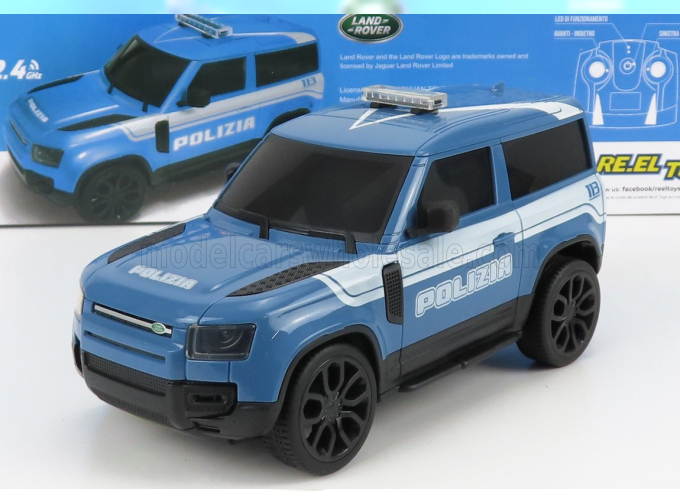 RC LAND ROVER New Defender 90 Polizia (2020), Light Blue White