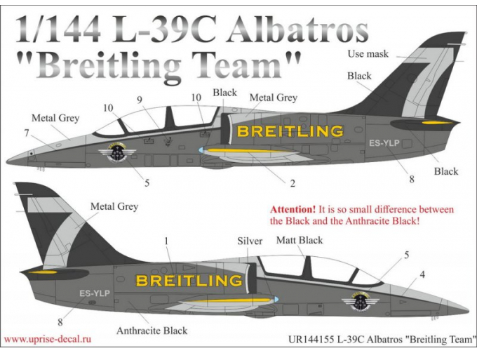 Декаль для L-39C Albatros "Breitling Team"