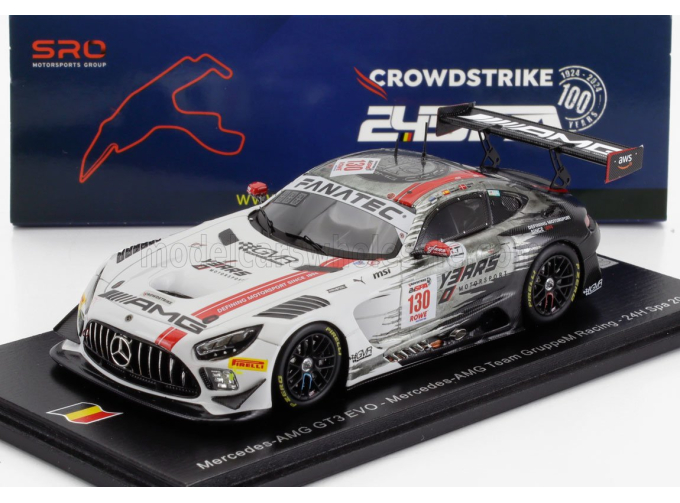 MERCEDES BENZ Amg Gt3 Evo 6.2l V8 Team Gruppem Racing №130 24h Spa (2024) Frederic Vesti - Daniel Juncadella - Ralf Aron, White Black