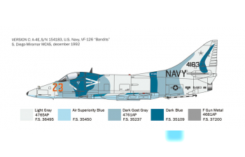 Сборная модель McDONNEL DOUGLAS A-4 E/f/g/ Skyhawk Military Airplane 1955