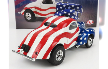 FORD WILLYS GASSER CUSTOM PATRIOT (1940), WHITE RED BLUE