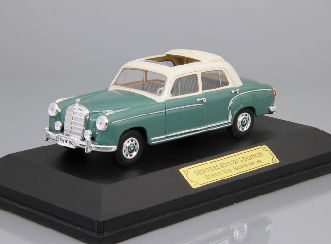 MERCEDES-BENZ 220 S (Ponton), green / beige