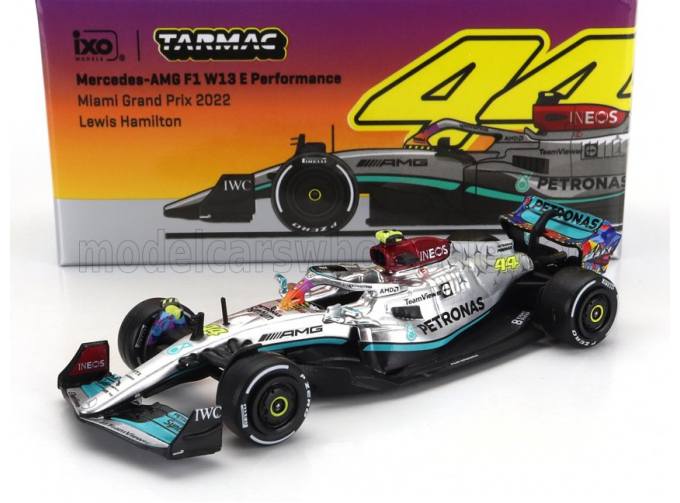 MERCEDES-BENZ GP F1 W13e Team Mercedes-amg Petronas F1 №44 6th Miami Gp (2022) Lewis Hamilton, Silver Green