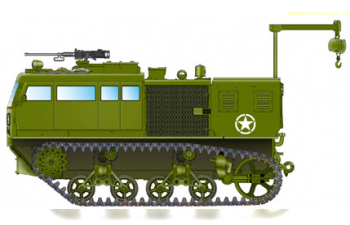 Сборная модель Танк M4 High speed tractor (155mm/8-in./240mm)