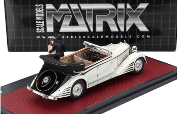 MAYBACH Zeppelin Ds8 Cabriolet Open (1934) - Matrimonio - Just Married - Wedding With 2 Figures, White