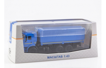 Камский грузовик 43118 рестайлинг бортовой с тентом, синий