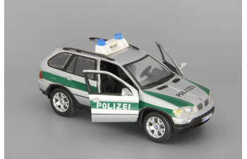 BMW X5 Polizei, silver / green