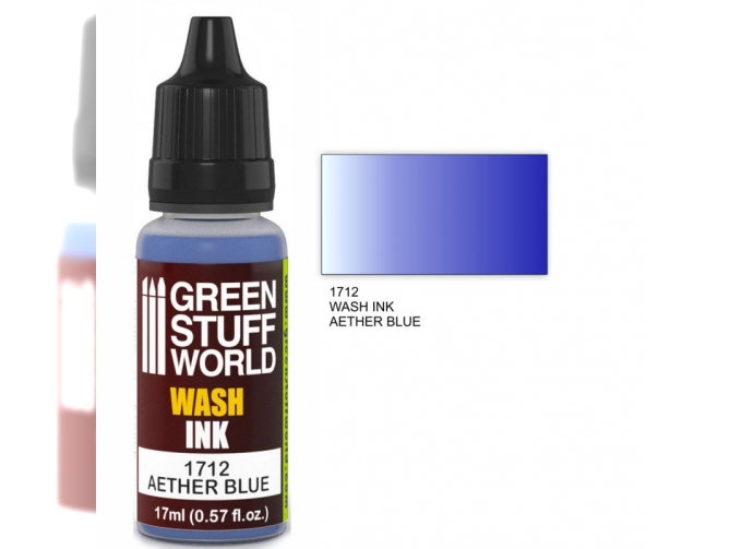 Смывка цвет Синий 17 мл / Wash Ink AETHER BLUE