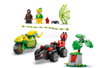 Сборная модель Lego Marvel - Spin And Electro Dinosaur Vehicle Chase - 124 штук