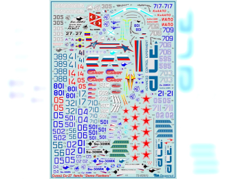 Декаль Су-27 family "Demo-Flankers"