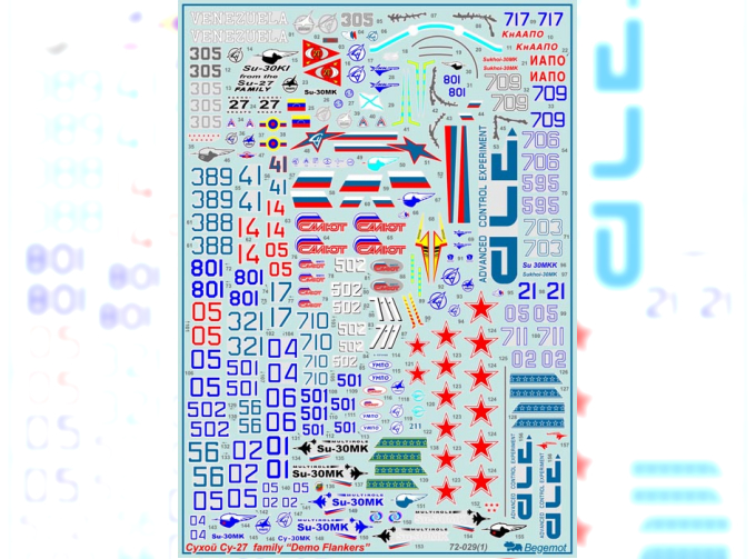 Декаль Су-27 family "Demo-Flankers"