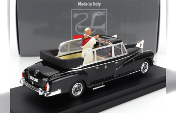 MERCEDES BENZ 300d Limousine Semiconvertible (1960) - With Driver And Pope Figure - Papa Giovanni Xxiii, Black