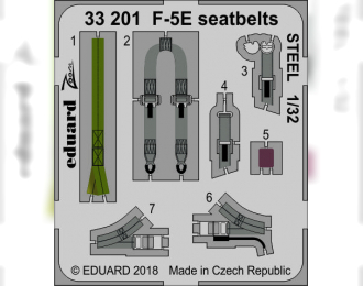 Фототравление для F-5E seatbelts STEEL