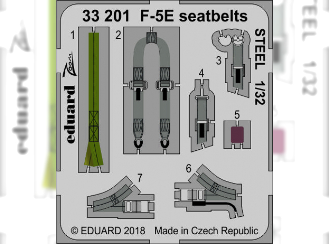 Фототравление для F-5E seatbelts STEEL