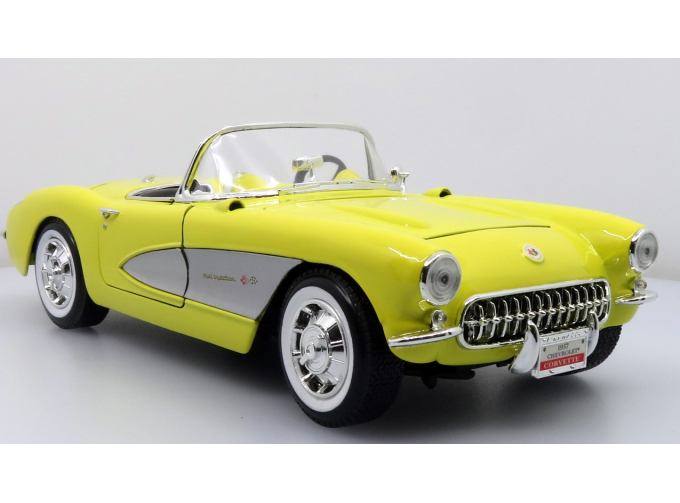 CHEVROLET Corvette Convertible (1957), yellow 